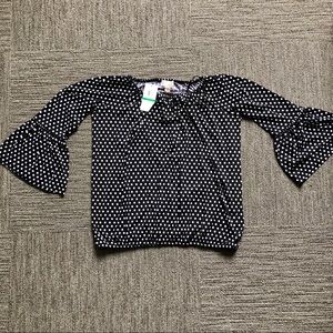 NWT! MICHAEL Michael Kors Black & White Polka Dot